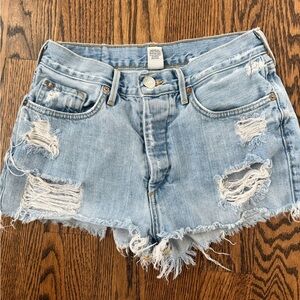 True Religion denim distressed short jeans shorts 26